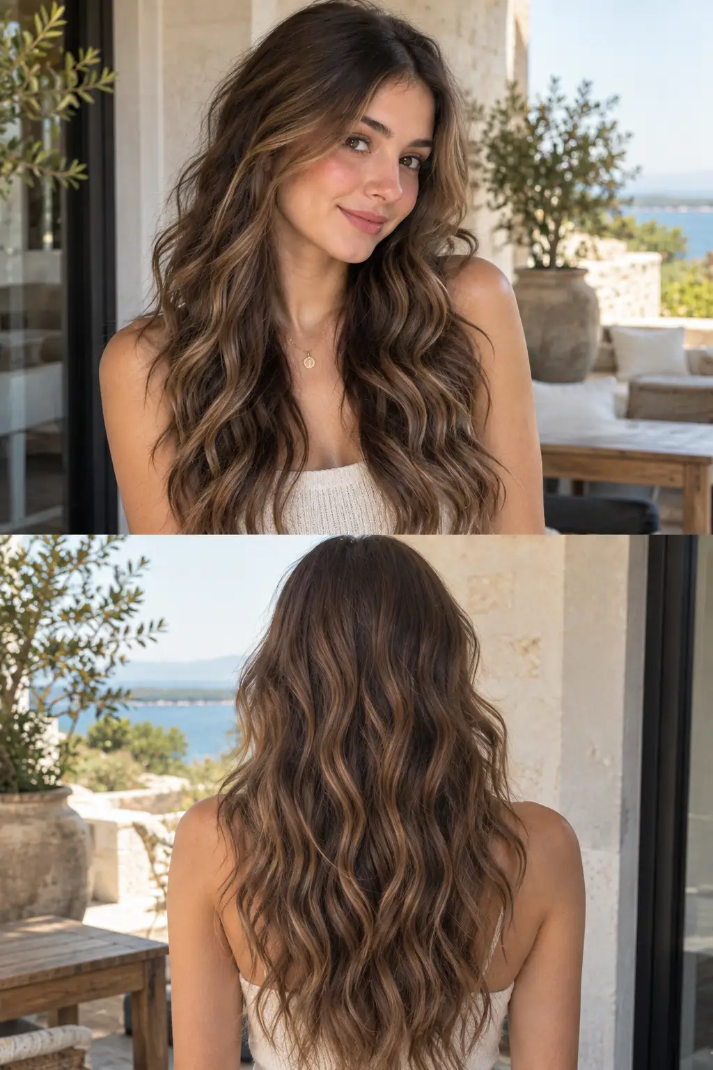 Loose beach waves with soft natural texture, relaxed bends, subtle volume, and effortless movement for an easy no-heat hairstyle.