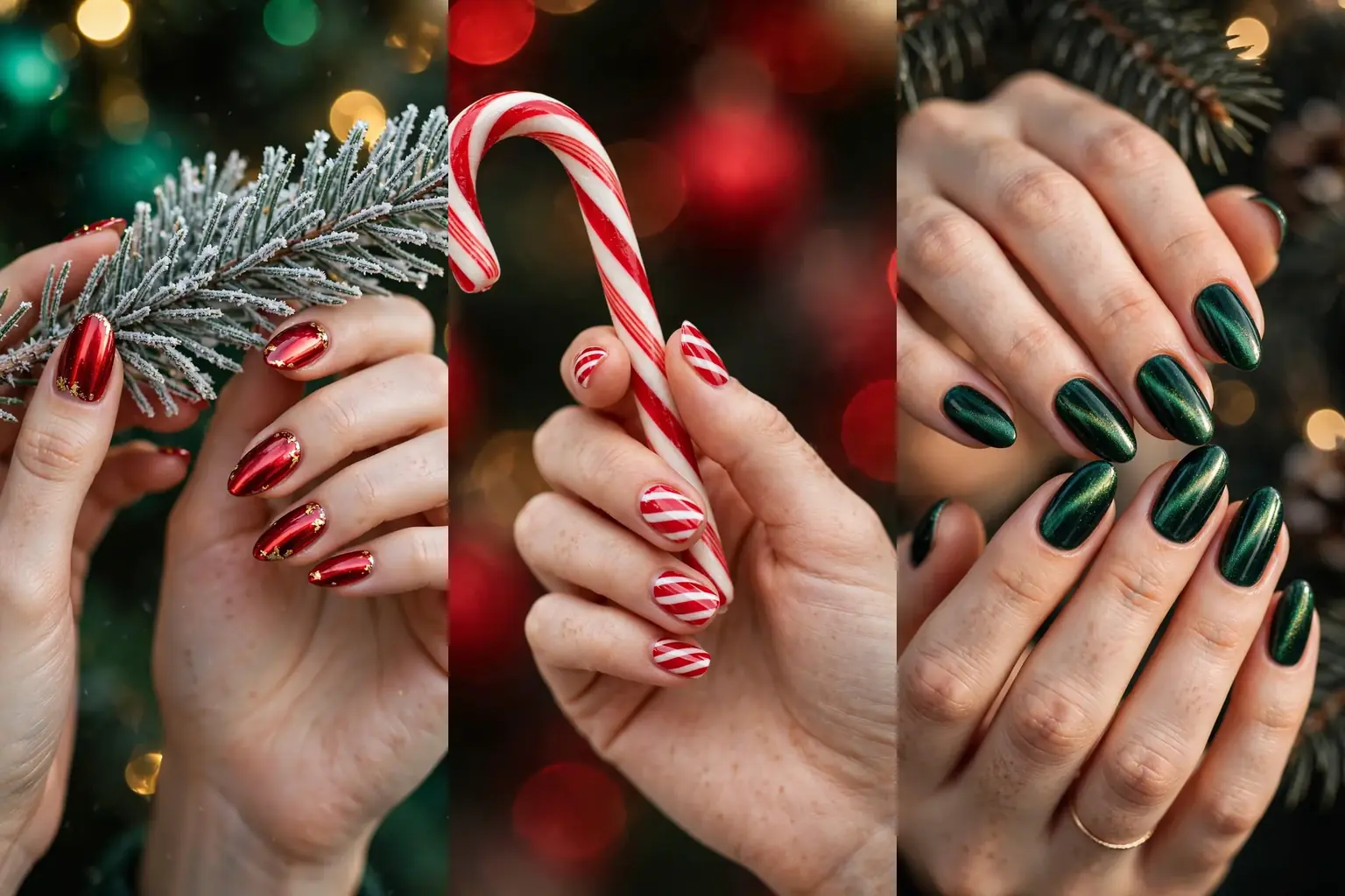 Christmas nail ideas for 2026 collage