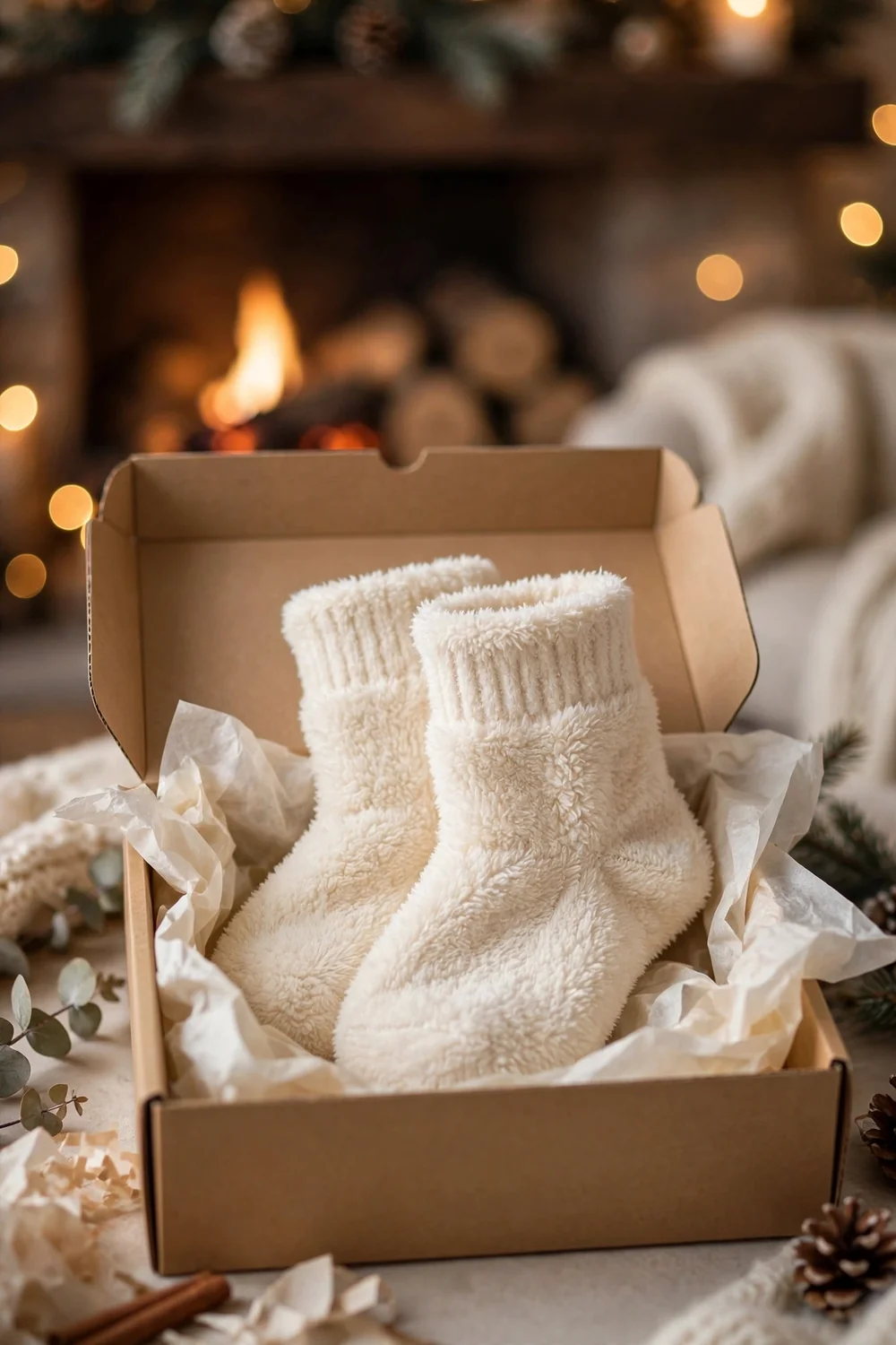 Ultra soft fuzzy socks gift box