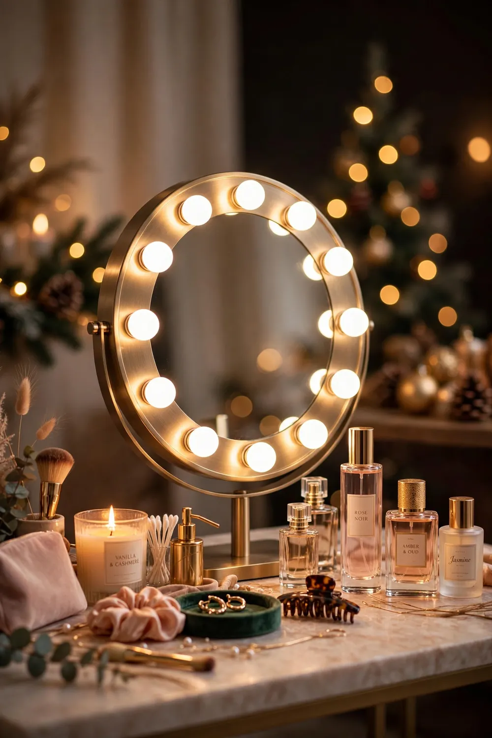 Lighted vanity mirror
