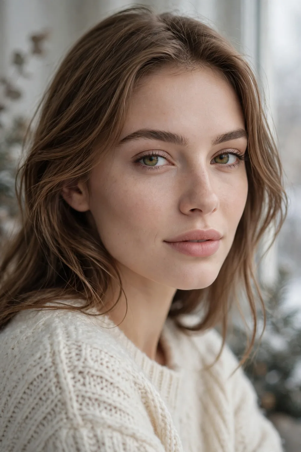 Model with a velvet matte long wear foundation base looking smooth and even